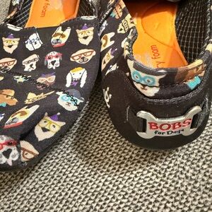BOBS from Skechers Black Cat Print Sneakers